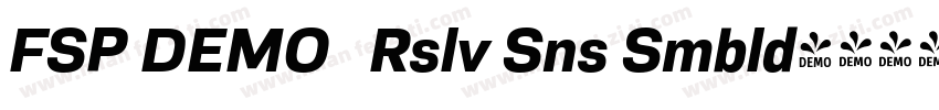 FSP DEMO   Rslv Sns Smbld字体转换